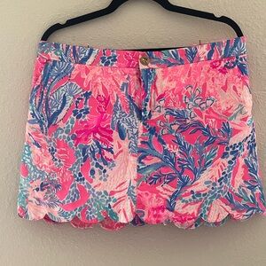 Lilly Pulitzer, Colette Skort, Light Pascha Pink Aquadesiac, Size 14